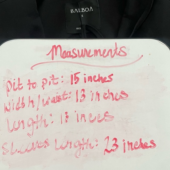 Balboa Black Long Sleeve Crop Tailored Jacket with  Criss-Cross Cutout T… - Picture 5 of 5